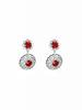 1 Pair Of Fashion Sparkling Full Diamond Snowflake-Shaped Earrings Female Light Luxury Style Fashion Earrings Simple Luxury Female Earrings