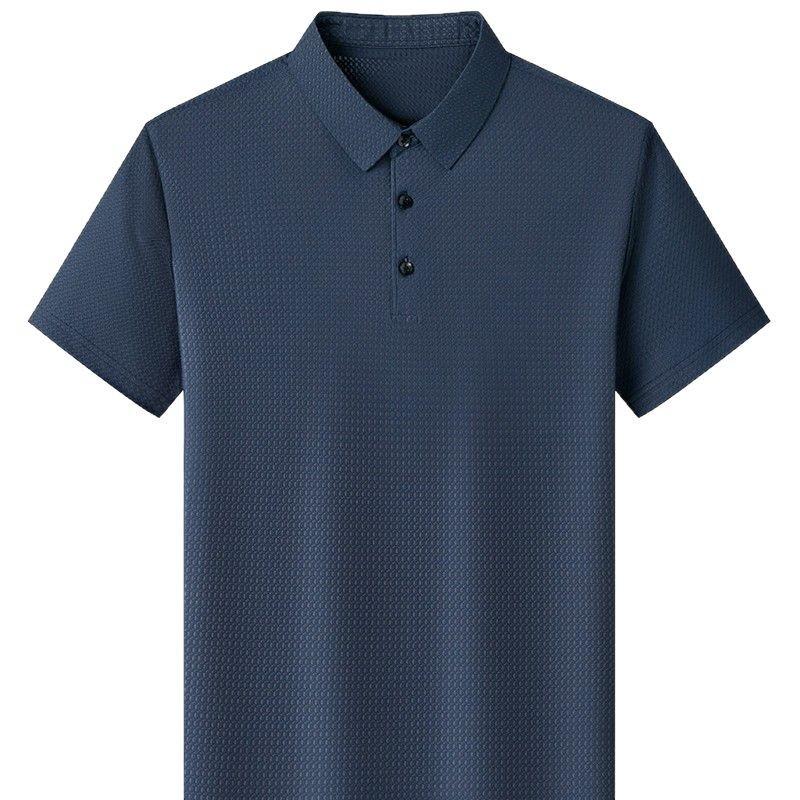 Мужская рубашка-поло Bone Flower Net Version, быстросохнущая, повседневная, свободная, с короткими рукавами, не требующая глажки, с отворотами, высокого качества