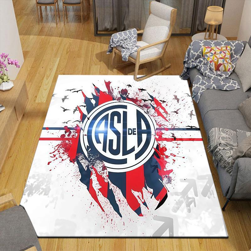San Lorenzo de Almagro2 Flannel Pattern Square Carpet,Area Rug,Carpet Rug for Living Room Bedroom Sofa Playroom Decor,Non-slip Floor Mat