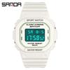 Sanda Multifunctional Waterproof Luminous Square Sport Watch - Fashionable Student Wristwatch