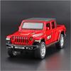 Масштаб 1:32 Jeep Wrangler Gladiator Пикап, модель автомобиля из сплава, отлитая под давлением металлическая игрушка, внедорожники со звуком и светом, коллекция, подарок для детей