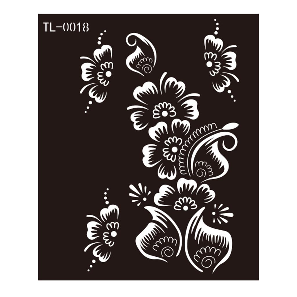 Трафареты для татуировок хной Трафареты для рисования на лице и теле Шаблоны для татуировок хной Временные наклейки для татуировок Многоразовые