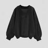 Осеннее серое худи с длинными рукавами, корейский повседневный свободный топ с V-образным вырезом, удобное повседневное худи