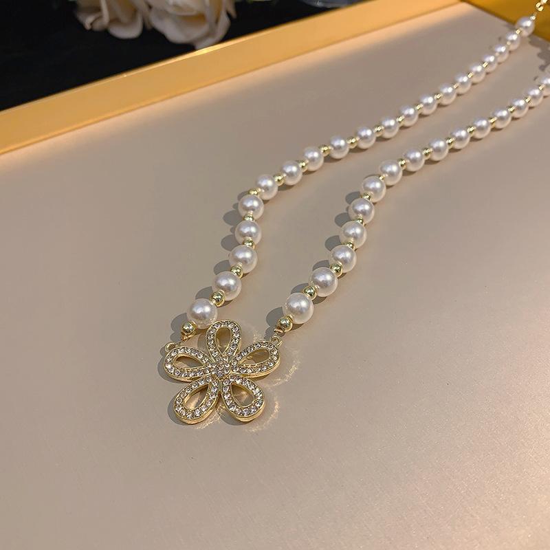 Ожерелье из барочного жемчуга, женское, нишевое, легкая роскошь, универсальное, любовь, бисерная цепочка на ключицу, темпераментная подвеска, ветер