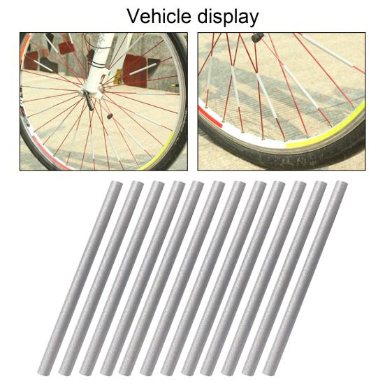 12 шт. велосипедная светоотражающая трубка, яркая, сильное отражение, водонепроницаемый велосипедный отражатель со спицами для горного велосипеда
