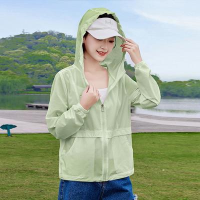 Модная солнцезащитная одежда женская летняя новая популярная четырехсторонняя эластичная солнцезащитная рубашка дышащая солнцезащитная одежда тонкая куртка