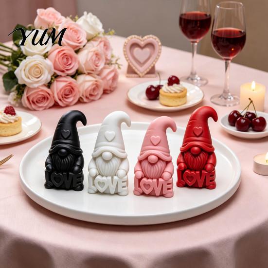 Romantic Faceless Dwarf Ornaments Love Gnome Figurine, 3D Printed Valentine's Day Desktop Decor, Photography Background Props Couple Gift, Cute