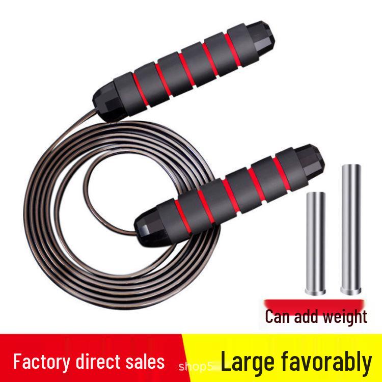 Weighted Steel Wire Jump Rope with Bearings – Ideal for Fitness, Weight Loss, Fat Burning, and Student Training