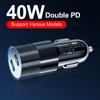 PD 40W USB автомобильное зарядное устройство Quick Charge 3.0 Type C быстрая зарядка автомобильные адаптеры для iPhone Xiaomi Samsung зарядное устройство для мобильных телефонов в автомобиле