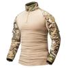 Men's Outdoor Tactical Hiking T-Shirts,Military Army Camouflage Long Sleeve Hunting Climbing Shirt,Male Breathable Sport Clothes
