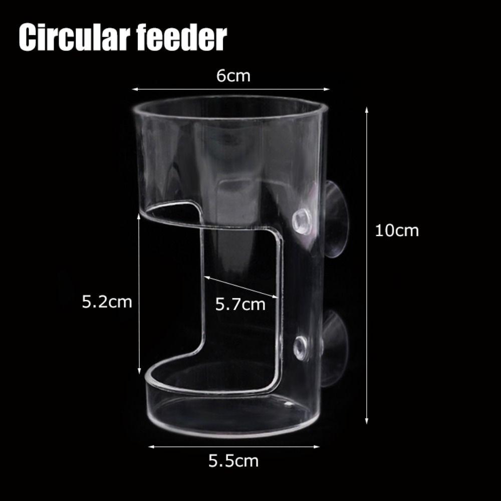 Suction Cup Aquarium Feeders Ring Acrylic Fish Tank Food Dispenser for Baby Fish Shrimp