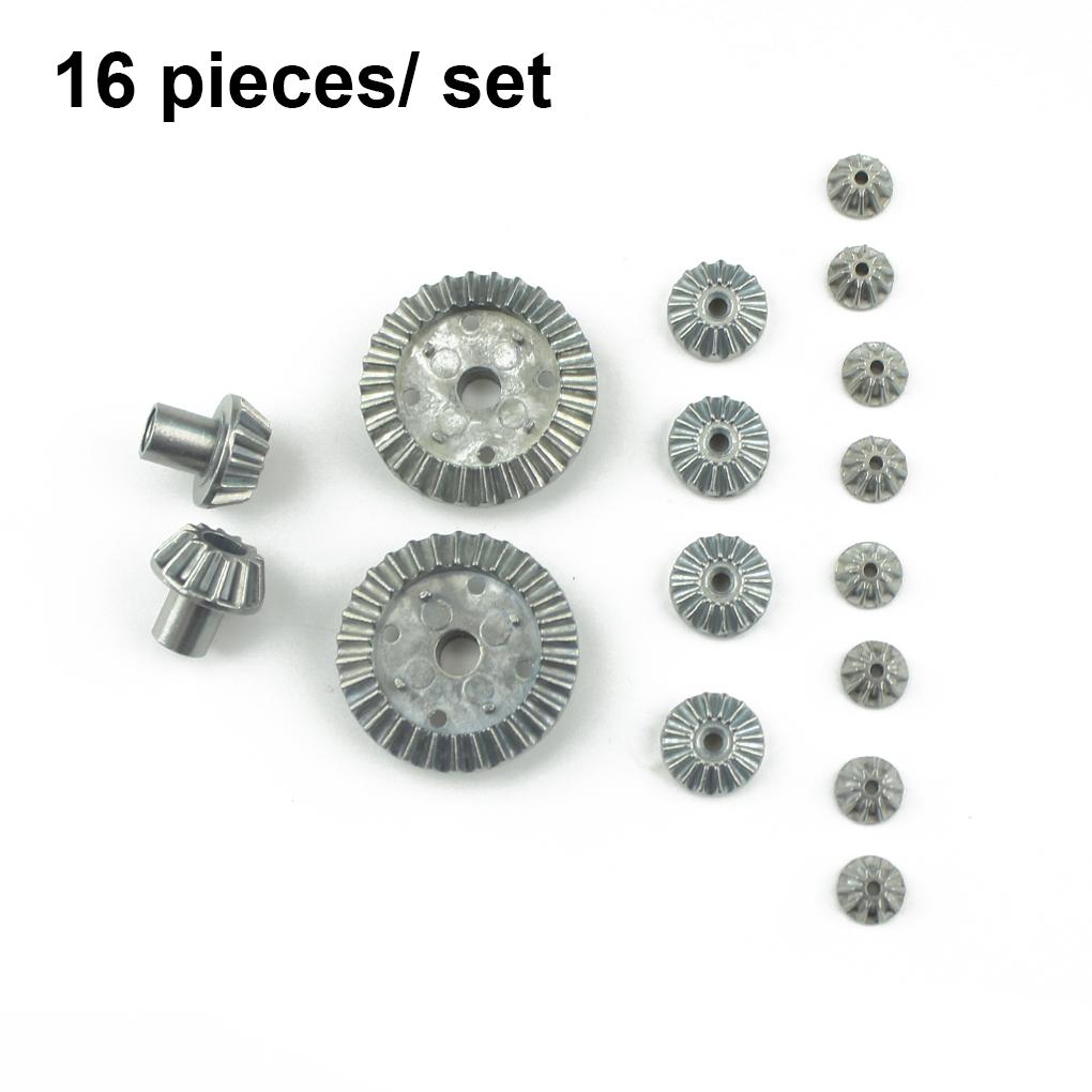 16Pcs/Set Zinc Alloy Differential Driving Gear Remote Control Modification Parts Repairing Replacement for 144001 144002