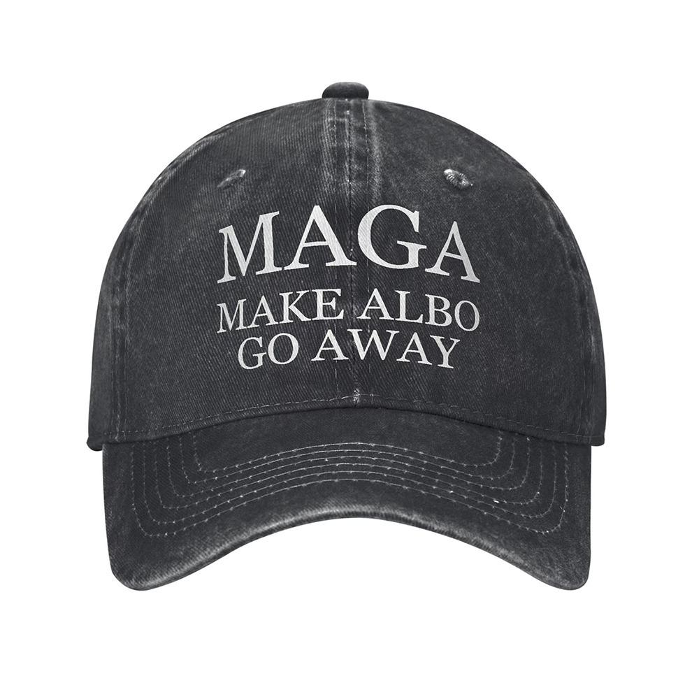 MAGA Уберите Альбо Солнцезащитная Шляпа Потертая Джинсовая Кепка-Snapback Повседневная Кепка Папы Для Улицы