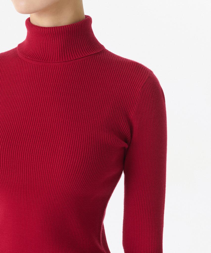 MUSINSA STANDARD WOMAN Women'S Ribbed Slim Turtleneck Knit [Red]