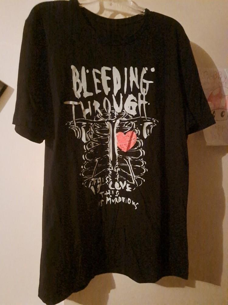 Vintage All Size BLEEDING THROUGH TOUR SHIRT Unisex All Size ZL681