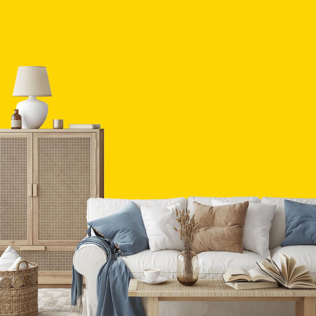Wallpaper Solid Yellow Backgrounds for Living Room and Bedroom 50x1000