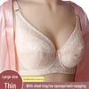 Lace Thin Women's Bra, No Padding, Supportive for Large Breasts, Steel Ring, Large Cup Sizes