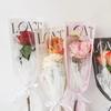LOVE Rose Packaging Bags Transparent Flower Wrapping Paper Gifts Bouquet Plastic Bag