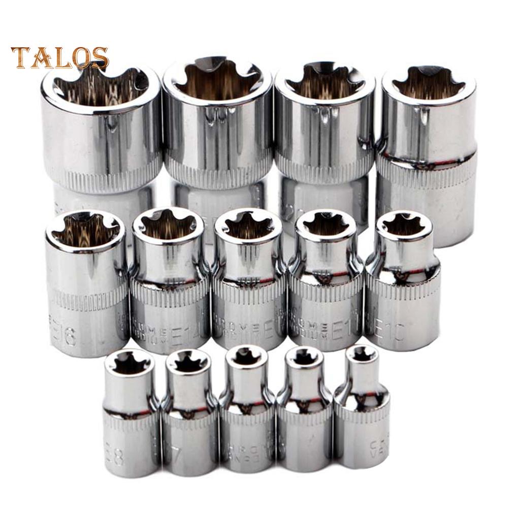Магазин инструментов, 14 шт., набор внешних торцевых головок с крутящим моментом, перевернутый шестигранный Torx, ударный ремонтный инструмент, костюм ручного инструмента
