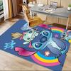 Silly Stitch Friends Carpet For Playroom Bedroom Living Room Sofa Home Decorkids Game Area Rug Nonslip Floor Mat