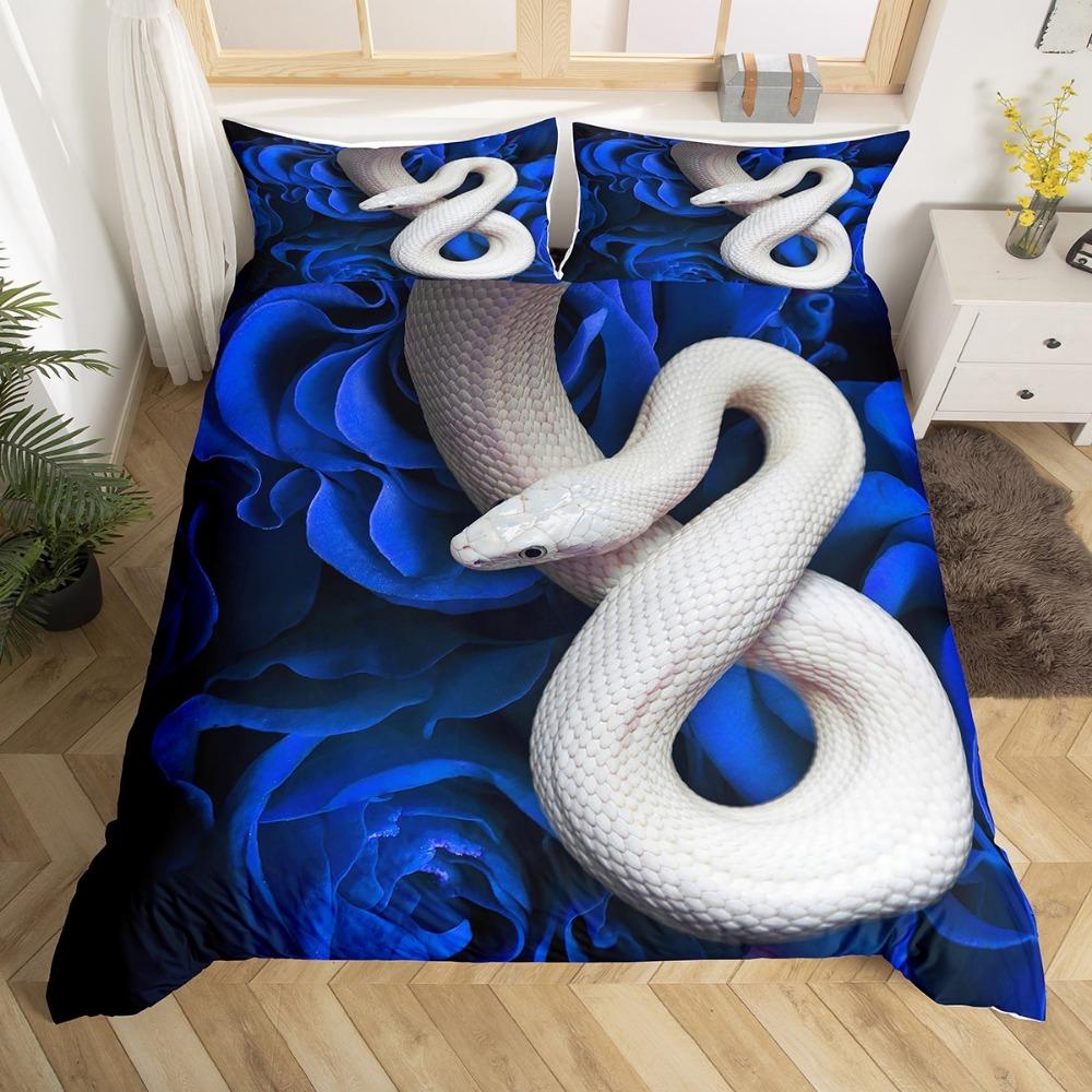 3D-печать с рисунком питона для односпальных и двуспальных кроватей, больших пододеяльников, наволочек, комплектов постельного белья, молодежного постельного белья, подарков для домашнего декора