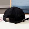Dome Brimless Hat Unisex Solid Color Bucket Cap Vintage Melon Docker Cap  Summer