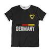 Мужская или Женская ФУТБОЛКА ГЕРМАНИЯ 2024 Флаг страны Полоска Значок Чемпионат мира по футболу