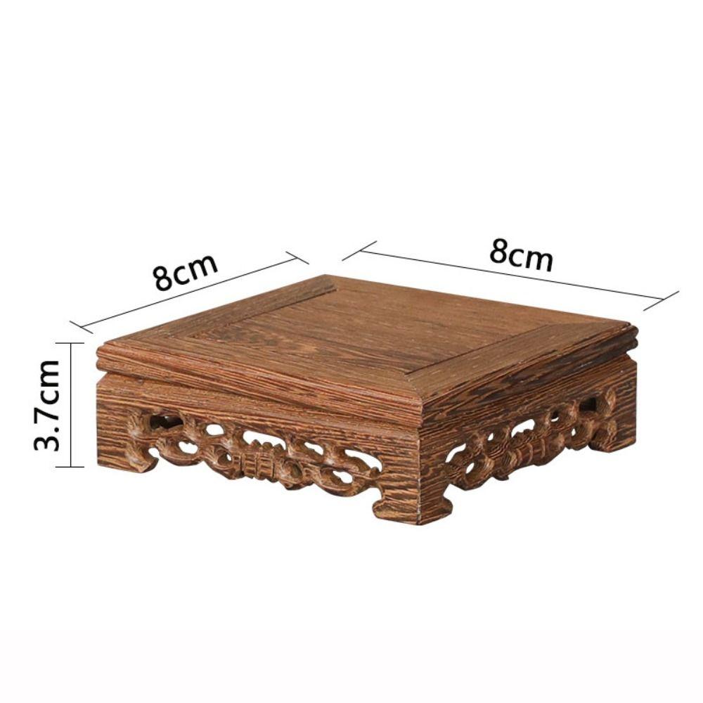 Wooden Plant Stand Pot Trays Potted Plant Base Garden Footrest Wooden Support  Incense Burner