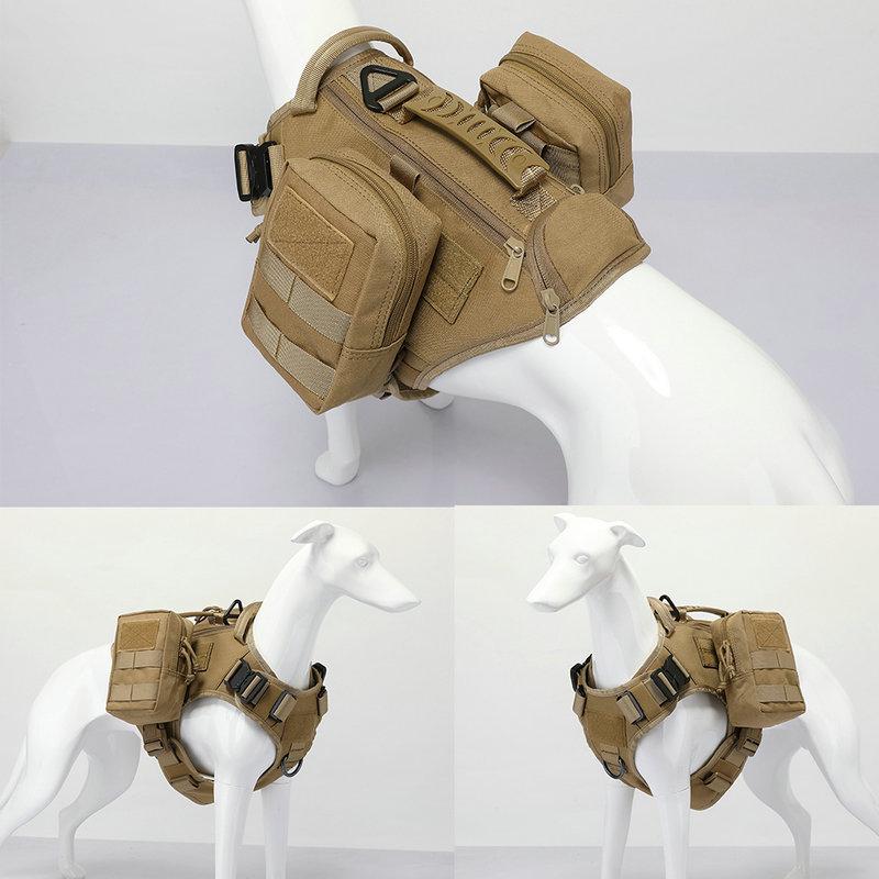 Explosion-Proof Tactical Dog Vest with Chest Harness for Large Dogs