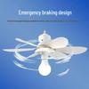 Silent Stepless Dimming Ceiling Fan Light with Remote Control, Strong Wind, E27 Base Bulb.