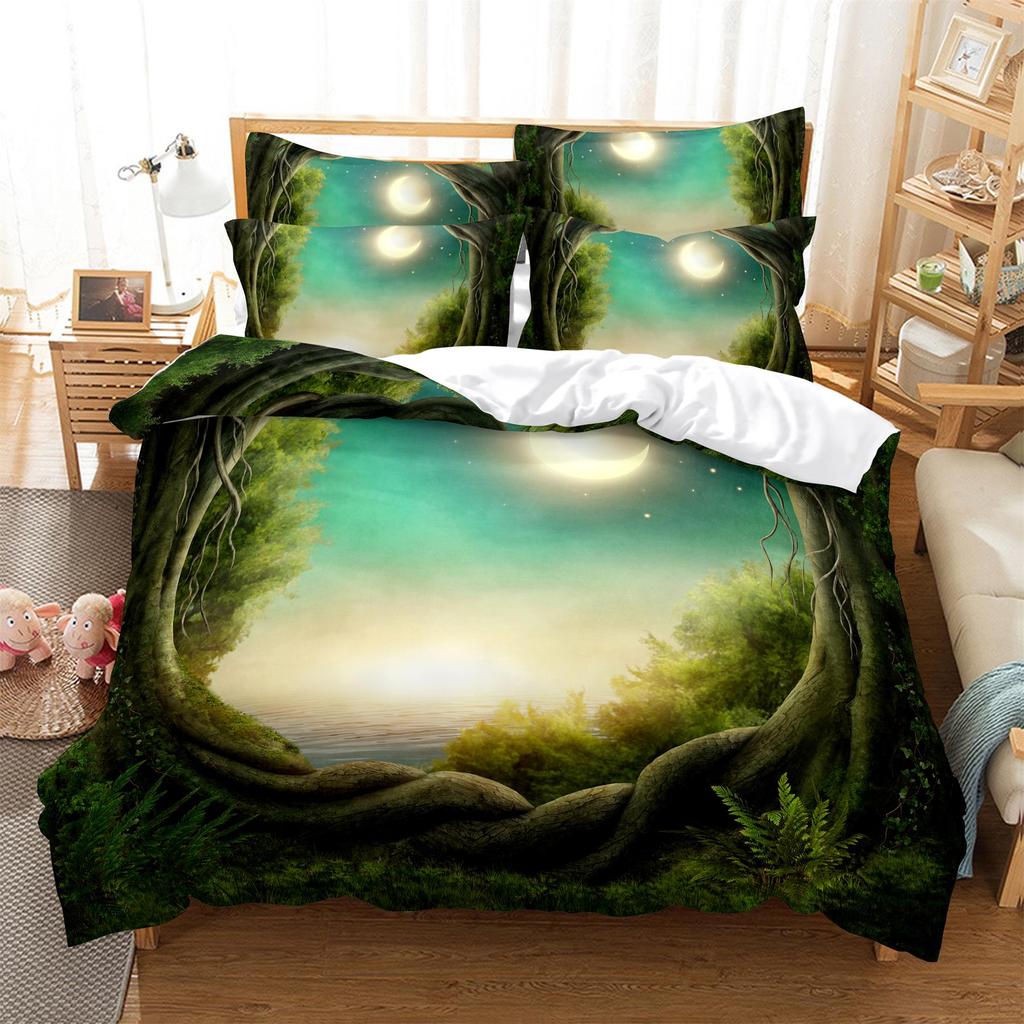 3D Digital Printing Bedding Set Quilt Cover and Pillowcase Single Bed Double Bed Full Size Home Bedroom Bedding King-size Bed