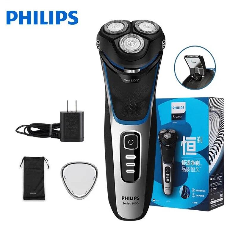 Philips Электробритва серии 3000 5D роторная машина для сухого и влажного бритья триммер для волос на лице перезаряжаемая мужская электробритва S3206