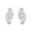 Catwalk Light Luxury Full Diamond Hollow Inlay Popular Earrings Temperament Personality Symmetrical Zircon Earrings Earrings