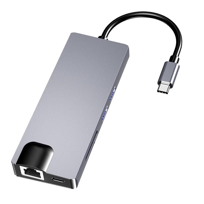 Док-станция USB-C 8-в-1: Многофункциональный хаб Type-C на HDMI/VGA