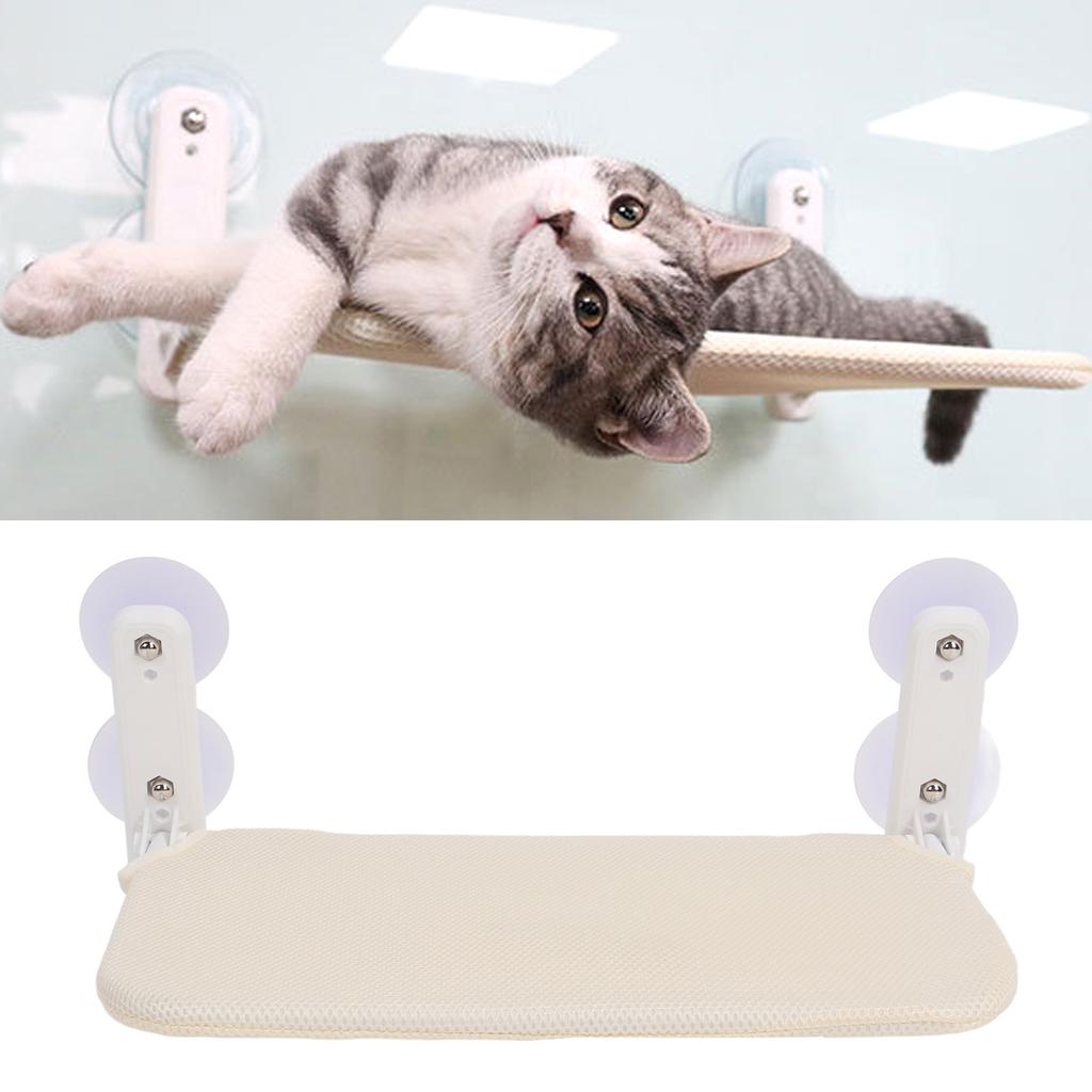 Cat Window Hammock Foldable with 4 Suction Cups Strong Load Bearing Stable Support Pet Window Bed