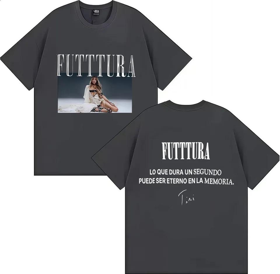 Tini Stoessel Futttura Tour 2026 Graphics 100cotton Unisex Shirt 2026 Summer New High Quality Unisexs Fashion Oneck Tshirt