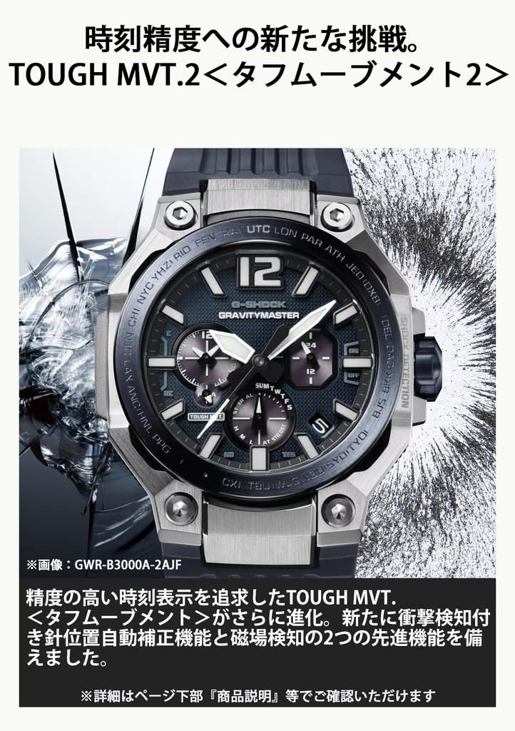G-SHOCK Casio MASTER OF G GRAVITYMASTER GWR-B3000B-8AJF Мужские Серые Bluetooth, Tough Solar радиоуправляемые Сапфировое стекло экологически чистые Япония