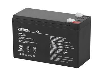 Гелевый аккумулятор Vipow 12В/7,5Ач