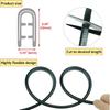 16.5FT(5M) Car Door Edge Guards U-Shaped Trim Edge Protector With Built-In Metal Clips, Scratch And Ding Protection For Cars And Trucks, Black