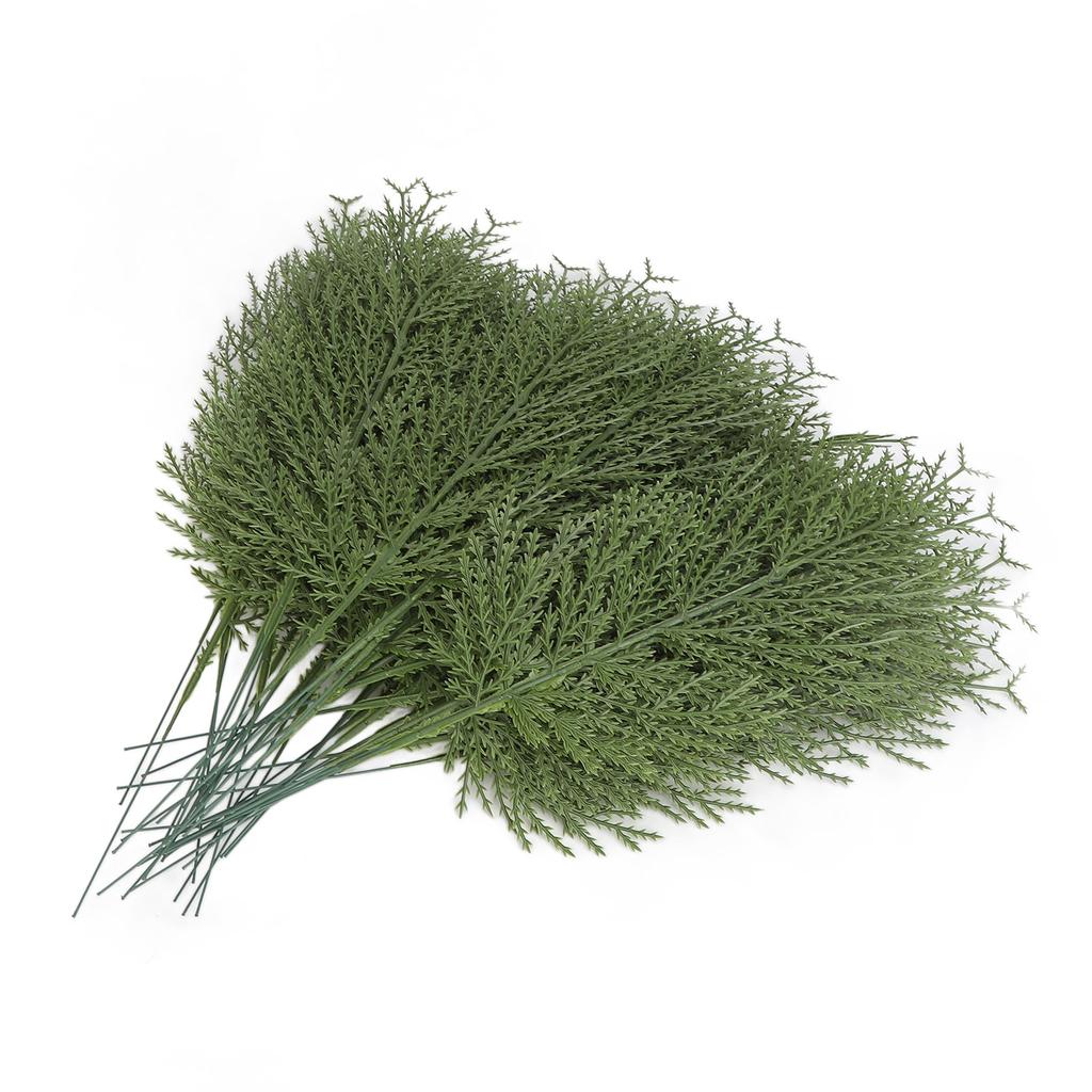40 шт. Искусственные сосновые ветки, Поддельные рождественские стебли кипариса, Искусственные сосновые ветки для рождественских елок, Гирлянд, Букетов