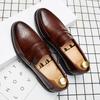 Fashion Luxury Brand Penny Loafers Men Casual Shoes Slip On Leather Dress Shoes Big Size 38-46 Brogue Carving Loafer Driving Partyjm7