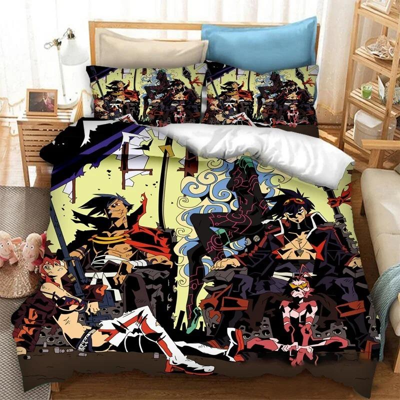 Comfortable Anime Print Duvet Cover Set With Duvet Cover And Pillowcases Twin Full Queen King Sizes For Adults And Kids