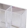 Space Saving Clear Pencil Organizer Cup 3 Compartments Transparent Pen Holder  Countertop Desk
