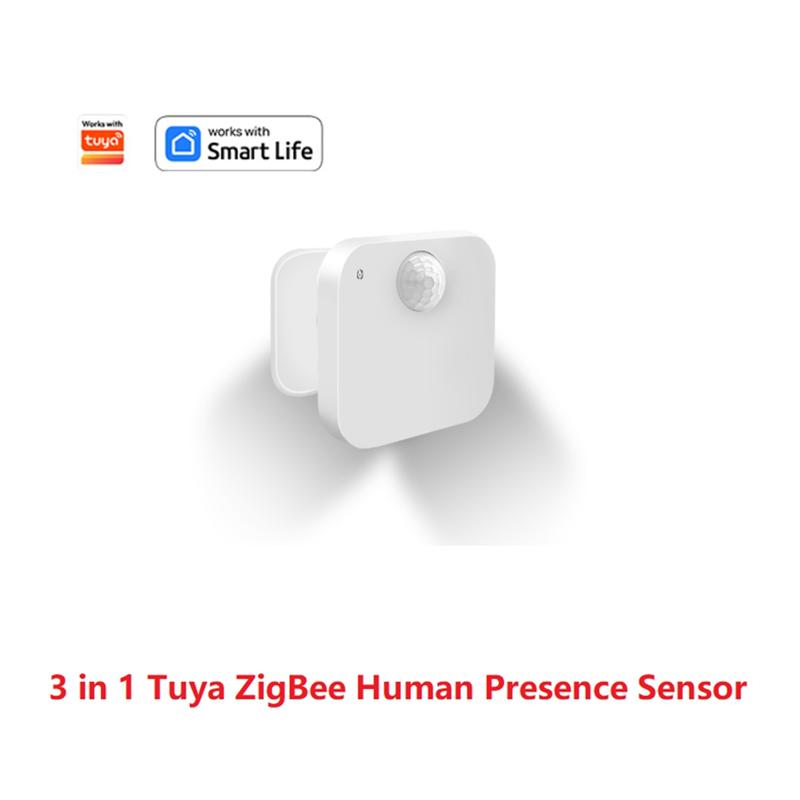 AT19-3 Датчик присутствия человека Tuya Zigbee 3-в-1 с кронштейном, умный PIR-радар, управление яркостью через приложение, устройства умного дома