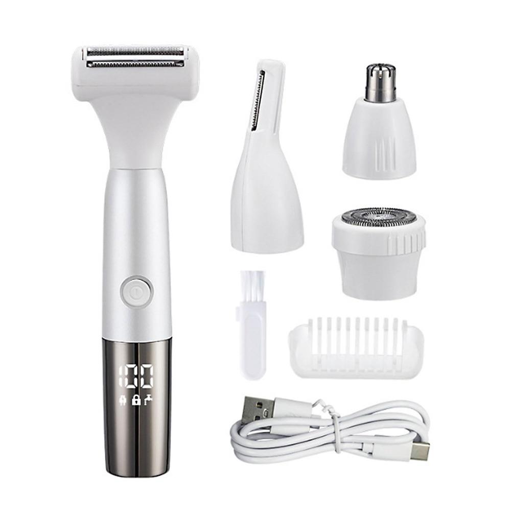 4-in-1 Hair Removal Device Low Noise Hair Remover Portable Women Body Shavers Set