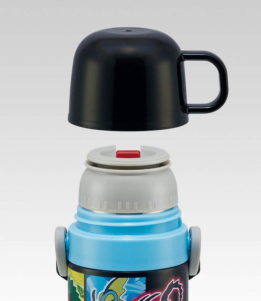 Skater Детская двухсторонняя бутылка для воды из нержавеющей стали с чашкой, Pokémon 21, 430 мл, SKDC4-A