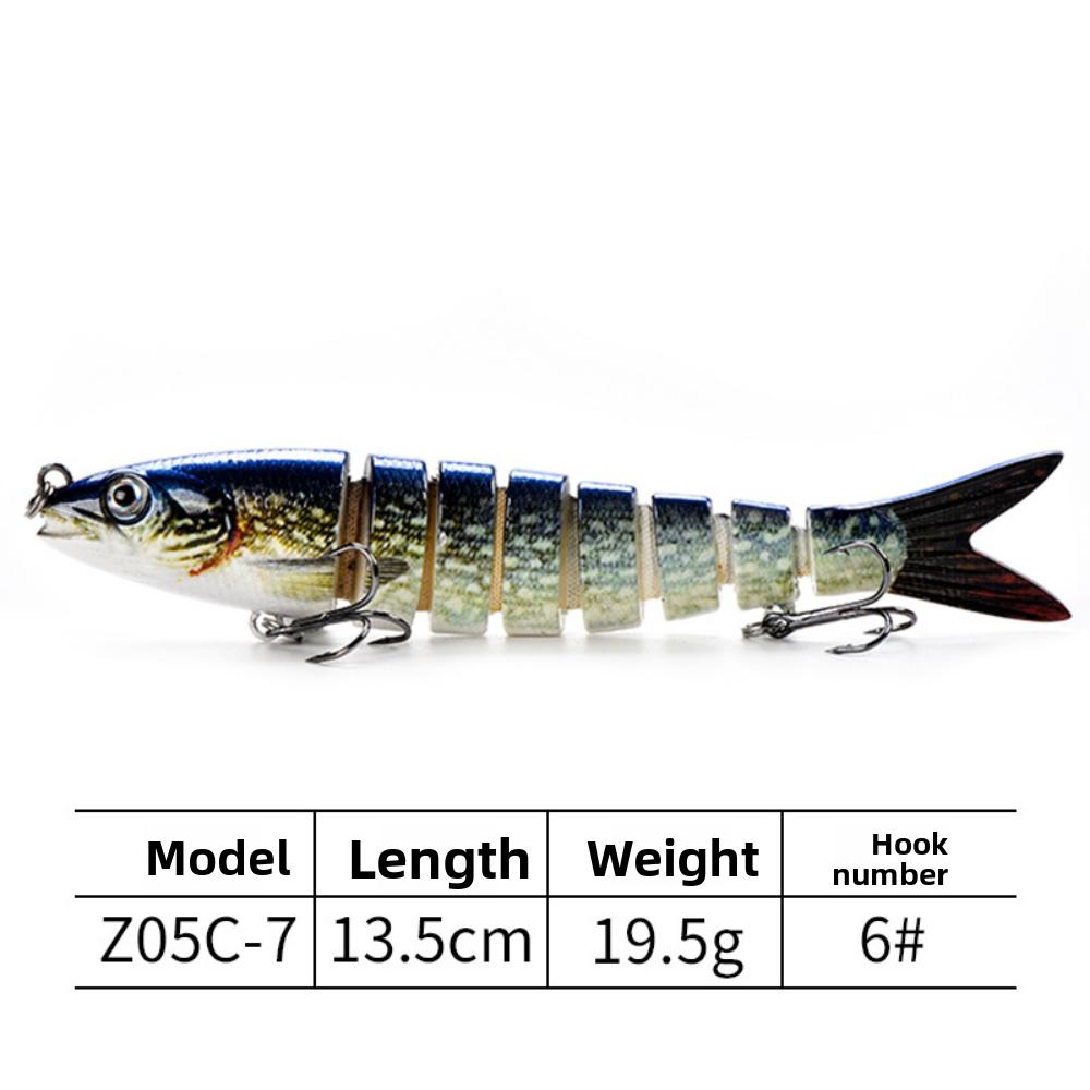 Набор многосекционных приманок Luya 8-секционная рыба приманка для пресноводной морской рыбалки твердая приманка приманка Luya продается далеко 13,5 см