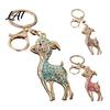 Lightweight Key Ring Rhinestone Sheep Keychain for Backpack Sparkly Goat Car Ring Zinc Alloy Chain Decorative Lamb Pendant Backpacks and Handbags