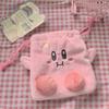 Cute Pink Star Kirby Storage Bags Plush Toy Cosmetic Bag Portable Drawstring Pocket High Capacity Cartoon Kirby Coin Purse Gifts
