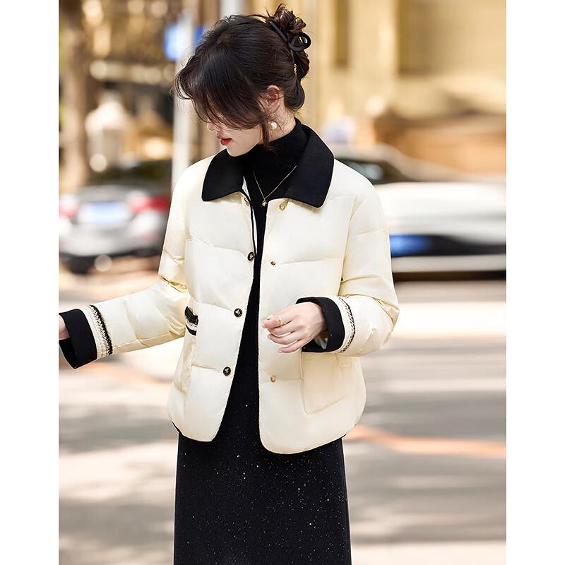 Women's Elegant Color Block Short Padded Jacket